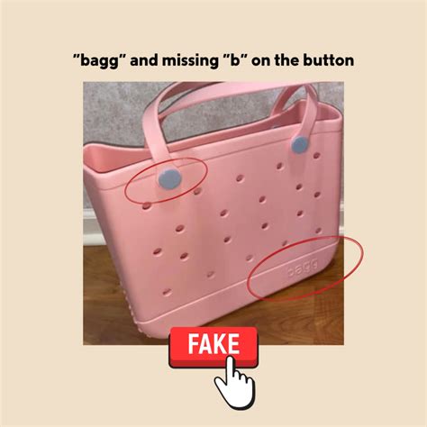 fake bogg bag vs real|aldi bogg bag.